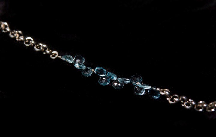 Swiss Blue Topaz Link Bracelet
